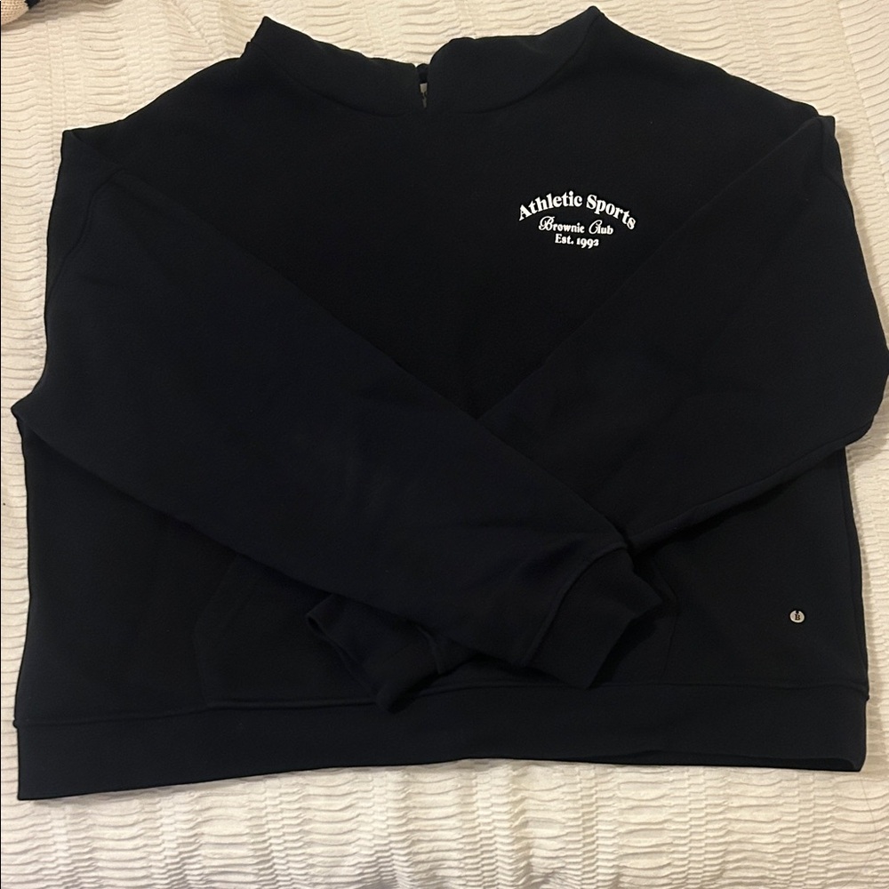 Women's Navy Cropped Sweatshirt